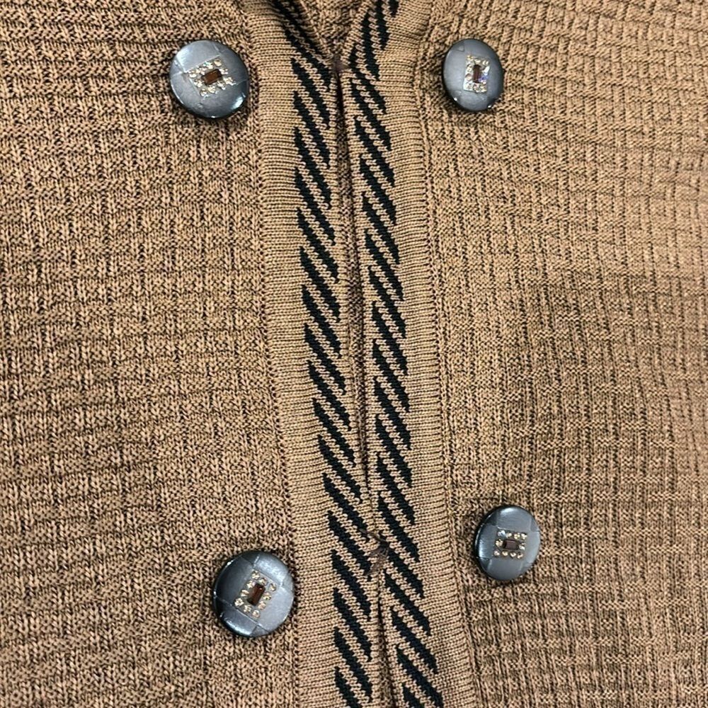 Misook Cardigan Sweater Blazer Bling Buttons Luxury M​​​​​​​​​​​​​​​​ - Picture 9 of 11